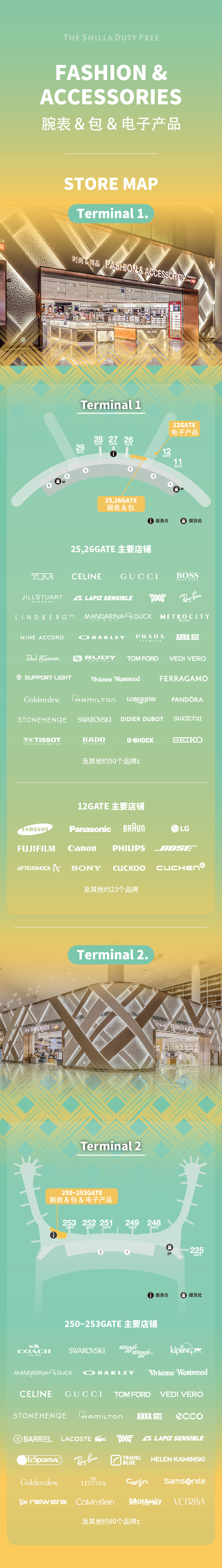 Incheon airport fashion and accessories store map